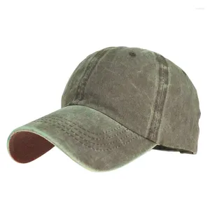 Top Caps Beyzbol Kapağı Snapback Hat Bahar Sonbahar Saf Renk Kovboy Su Yıkama Şapkaları Hip Hop Kadınlar için Taşlama