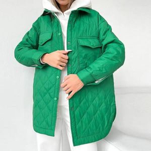 レディースジャケット冬の特大XLフード付きシングルブレストビッグポケットミッドレングス女性コートヴィンテージ軽量温かいアウトウェアルーズ