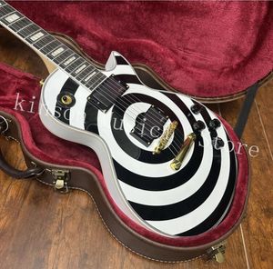 Zakk Wylde Bullseyeエレクトリックギター、マホガニーボディ、ゴールデンハードウェア、ローズウッドフィンガーボード、EMGピックアップ