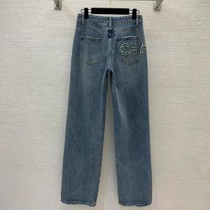 Kvinnors jeans 2024 Topp ankomst Enkel fashionabla Y2K Mid High Maisted Straight Ben Wide 2836