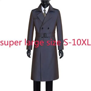 Arrival Fashion High Quality X-long Casual Turn-down Collar Double Breasted Thick Chameleon Coat Men Plus Size S-8XL9XL10XL 240329