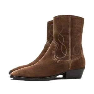 Botas Maxdutti Indie Folk Vintage Bordado de Chave de Covilhão Botas de Inverno Botas Mulheres Moda Sapatos de Couro Mulheres