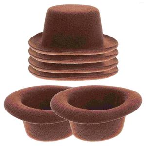 Köpek giyim 6 PCS Mini Kovboy Şapka Kedi Şapkaları Kediler için Büyük Köpekler Kapaklar Şişe Doğum Günü Tinik Kumaş