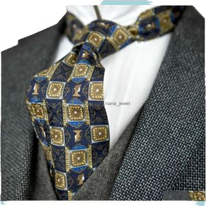 Accessori per il collo Cravatte vintage stampate con motivo floreale Multicolor 100% seta Cravatte da uomo Stampa Cravatte Set 10 cm Marchio di moda173z GG