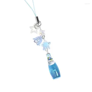 Keychains Flower Star Telefonkedja Y2K Bead Keychain Pendant Water Bottle Charm