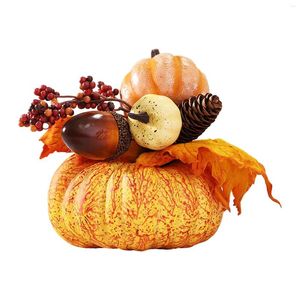 Decorative Flowers Artificial Pumpkin Flower Party Decor Centerpieces Autumn Thanksgiving Decoration For Wedding Shelf DIY Crafts Porch