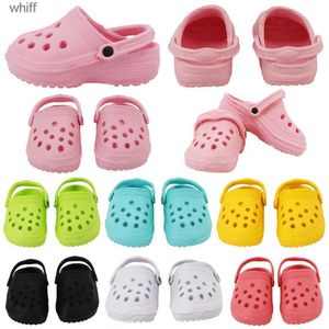 Sandals 7 CM Doll Shoes Sandal For 43 CM Born Baby Doll Clothes Accessories 18 Inch American Doll Girls Toys Our Generation GiftC24318