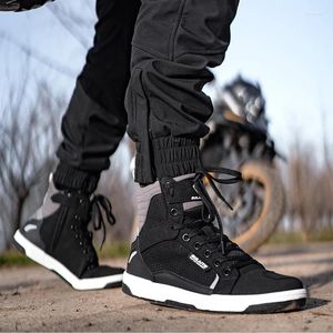 Cycling Shoes Men's Riding Motorcycle Boot Anti-fall Anti-skid Microfiber Leather Reflective Off-road Leisure Motocross Equipment