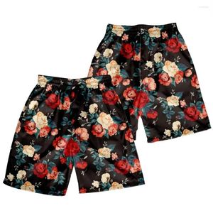 Männer Shorts Hawaiian Urlaub Stil Blume Palme Jogger Streetwear Elastische Taille Kordelzug Fitness Homme Männer Kleidung