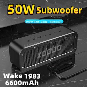 Alto-falantes portáteis XDOBO 1983 50W Alto-falantes Bluetooth de alta potência para jogos TWS 3D estéreo Subwoofer Coluna de som sem fio ao ar livre portátil à prova d'água 24318