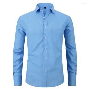 Camicie casual da uomo Camicia da uomo classica da lavoro a maniche lunghe a quadri piccoli Camicia formale scozzese 2024 Abbigliamento da lavoro maschile vestibilità standard