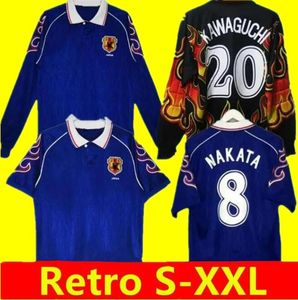 1998 2000 Giappone Retro Nazionale NAKATA Maglie da calcio SOMA AKITA OKANO KAWAGUCHI Maglia da calcio casa KAZU HATTORI Portiere Maniche lunghe Uniformi888