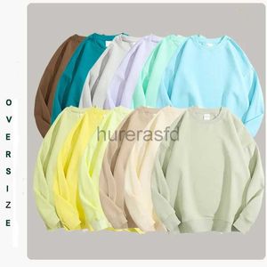 Men's Hoodies Sweatshirts 36 color quality healthy cotton solid color round neck off shoulder sweater and oversize off shoulder loose 24318