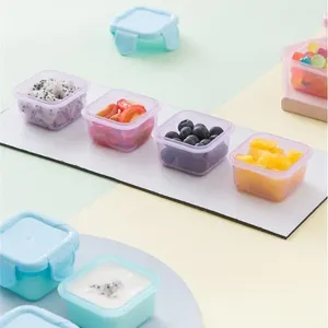 Storage Bottles Food Container Mini Plastic Moisture-proof Containers Kitchen Box With Leakproof Lid Accessories