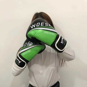 Equipamento de proteção mma luta boxe esportes luvas de couro tigre muay thai almofadas de boxe luta feminino/homem sanda boxe luvas tailandesas yq240318