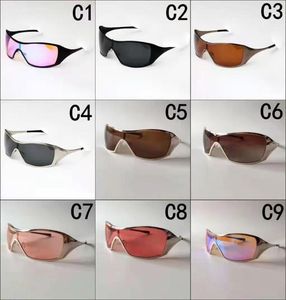 Metal polarizado óculos de sol dos homens mulheres óculos de sol nos EUA Onepiece vermelho rosa transparente lente designer pára-sol dirigindo bicicleta gog1209170