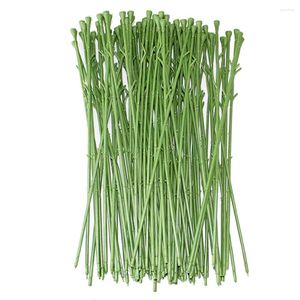 Flores decorativas 50 PCs Faux Diy Fazendo Rod Rod Acessório de Cabeça Artificial Especial Arranjo de Stro curto