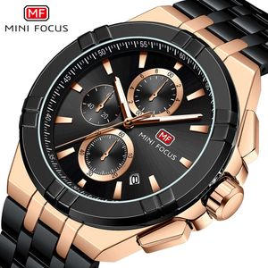 Mini Focus Versatile Casual Waterproof Quartz Glow Steel Band Men's Watch 0471G