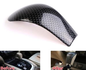 Para nissan qashqai j11 2016 2017 2018 2019 botão de mudança de engrenagem do carro cabeça decoração capa adesivos abs fibra carbono acessórios do carro3172251