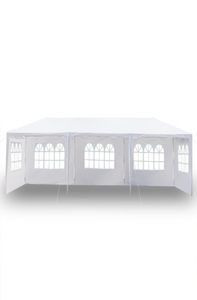 10x30Ft 8 Sides 2 Doors Outdoor Canopy Party Wedding Tent White 3x9m Gazebo Pavilion with Spiral Tubes Item Outdoor Canopy Par2876918