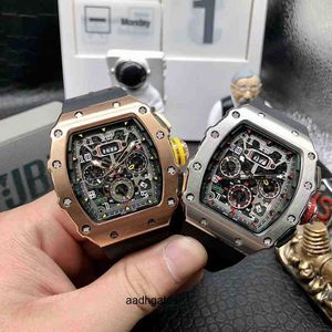 Luxury Mens Mechanical Watch Richa Milles Business Rekret RM11-03 W pełni automatyczne drobne stalowe kase