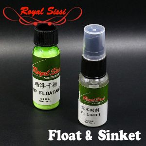 Halat Kraliyet Sissi Floatant Powdersinket Katkı Maddeleri Combo Sinek Balıkçılık Kimyasal Kuru Sinek Yüzen Toz 20mlwet Sinek Batan Sıvı 20ml