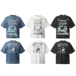 Men's T-Shirts 24ss FAR ARCHIVE Summer T-shirt High Quality 1 1 Wash Pentagon Top Mens FAR. Archive Short sleeved oversized T-shirt J240316