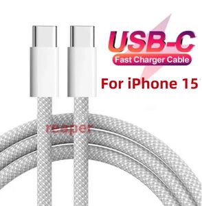 3A PD 60W USB Type C para USB C Cabo de carga rápida 480Mbps OD3.8 Cabo de dados de carregamento rápido para iphone 15 Macbook Pro