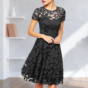 Party Dresses Stylish Prom Dress Slim Fit Women Summer See-through Plus Size Mini Dress-up