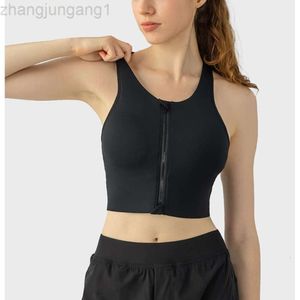 Desginer Lululemom Reggiseni Lululemmon Nuovo completo con apertura e chiusura con cerniera frontale Coppa integrata antideflagrante Spalla larga regolabile Stra