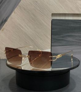 Bezprzewodowe okulary przeciwsłoneczne dla mężczyzn dla mężczyzn złota metalowe zacienione okulary przeciwsłoneczne projektanci okularów przeciwsłonecznych Sunnies Uv400 okulary z pudełkiem 9191918