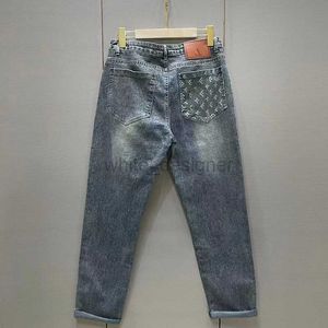 дизайнерские джинсы Мужские джинсы облегающие новые модные брендовые универсальные прямые брюки с вышивкой и стегаными рваными брендовыми винтажными брюками мужская мода Джинсовые брюки M-4XL
