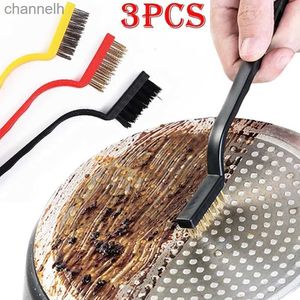 Other Household Cleaning Tools Accessories 3PCS Gas Stove Brushes Kitchen Tool Metal Fiber Iron Brush Wire Copper 240318