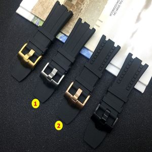 28mm Black nature Rubber silicone Watchband Men Watch Band For strap for belt offshore oak on236g