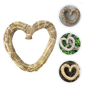 Party Decoration Straw Heart Wreath Form 30Cm Shape Natural Grapevine Ring Diy Craft Vines Base