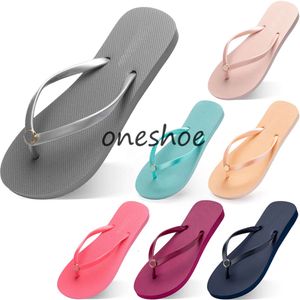 نساء النعال أزياء Flip Flip Flops Beach Hotel Indoor Clipper Triple Black Pink White Lemon Green Grey Navy Womens Shoes Three