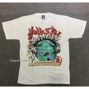 Hellstar Felpa con cappuccio Designer Camicie Uomo Felpa con cappuccio allentata Tees High Street T Shirt Rapper Wash Grigio Heavy Craft Manica corta Donna Hell Star Magliette Top Taglia US S-2xl 2089