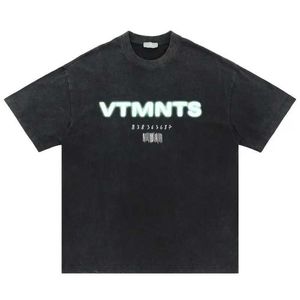 T-shirt da uomo New Nice Washed T Shirt Uomo Donna Migliore qualità 20 Summer Style Tee T-shirt Hip hop J240316