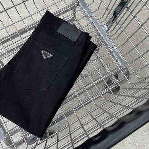 Designer men's jeans Black business small straight leg jeans for men spring and summer new products simple and versatile casual pants