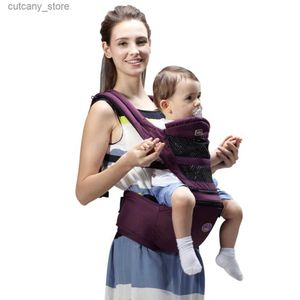 Transportörer slingrar ryggsäckar Ergonomisk barnbärare Spädbarnsbarn Hip Seat Kangaroo Sling Front Facing Ryggsäck för resor utomhusaktivitet Gear Wrap Bebes L240318