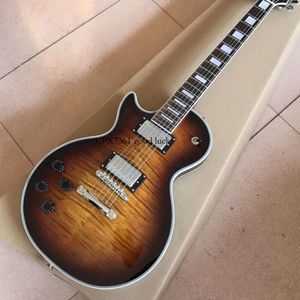 New Left Handed Brown String LP Custom Electric Guitar Quickly Shipped