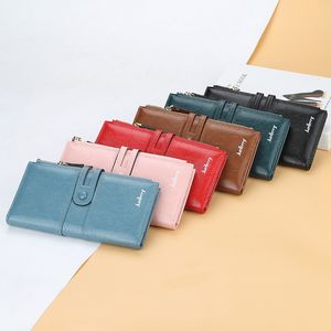 2023 Kvinnor plånböcker Fashion Long Pu Leather Top Quality Card Holder Classic Female Purse dragkedja varumärke Plånbok för kvinnor