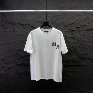 2024 novo designer de luxo camiseta qualidade carta t manga curta primavera verão maré homens e mulheres t camisa M-3XL #08