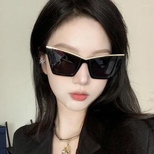 Sunglasses Cat Eye Shape For Men European American Stylish Outdoor Sun Glasses Vintage Hip Hop Women