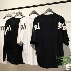 Designer palmvinklar t shirt lyx varumärke klädskjortor bokstäver ren bomull kort ärm vårens sommartider kvinnor kvinnor tees svart/vit s-xl 774