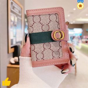 Luxurys Horsebit Short Wallets Marmont id card holders money Designers Coin purses Key Wallet fashion cowhide mens Womens Business key Short Card Bag