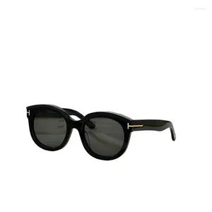 Sonnenbrille FT1114 Echt T auf beiden Seiten Oval Acetat Erstklassige Männer Designer Handgemachte Markenbrillen Frauen UV400 Brillen