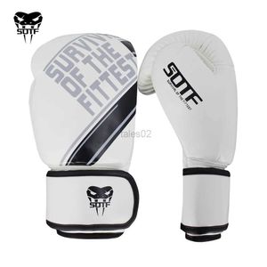 Protective Gear SOTF mma Adults Venomous snake white Black fierce fighting boxing gloves Tiger Muay Thai mma gloves fight boxe thai sanda glove yq240318