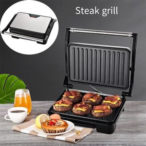 750W Home Piccola macchina per bistecche arrosto Hamburger elettrico Waffle Sand Maker Superficie antiaderente Grill Tostapane Macchina per la colazione 240228