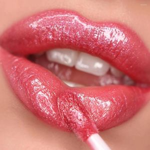 Brilho labial brilho glitter rosa hidratante espelho pérola shimmer batom líquido à prova dwaterproof água duradoura brilhante lipglaze maquiagem cosméticos